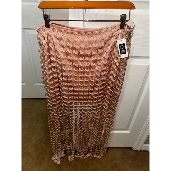 SAYLOR  ELIE Two-Piece Set Crop Top Maxi Skirt‎ Blush Pink Size L NWT - Picture 7 of 11
